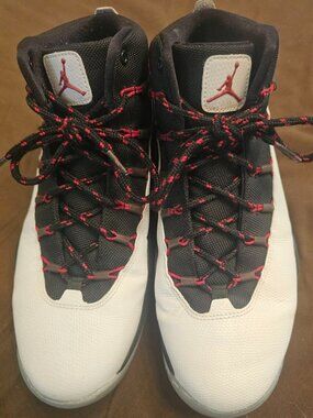 Mens Nike Air Jordan Prime Flight Shoes White Black Gym Red Mens Size 9